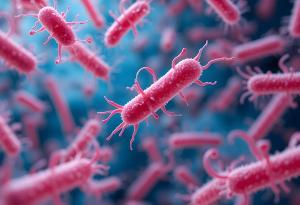 Clostridium difficile Bacteria 3D Medical Illustration.Close-up of Clostridium difficile bacteria