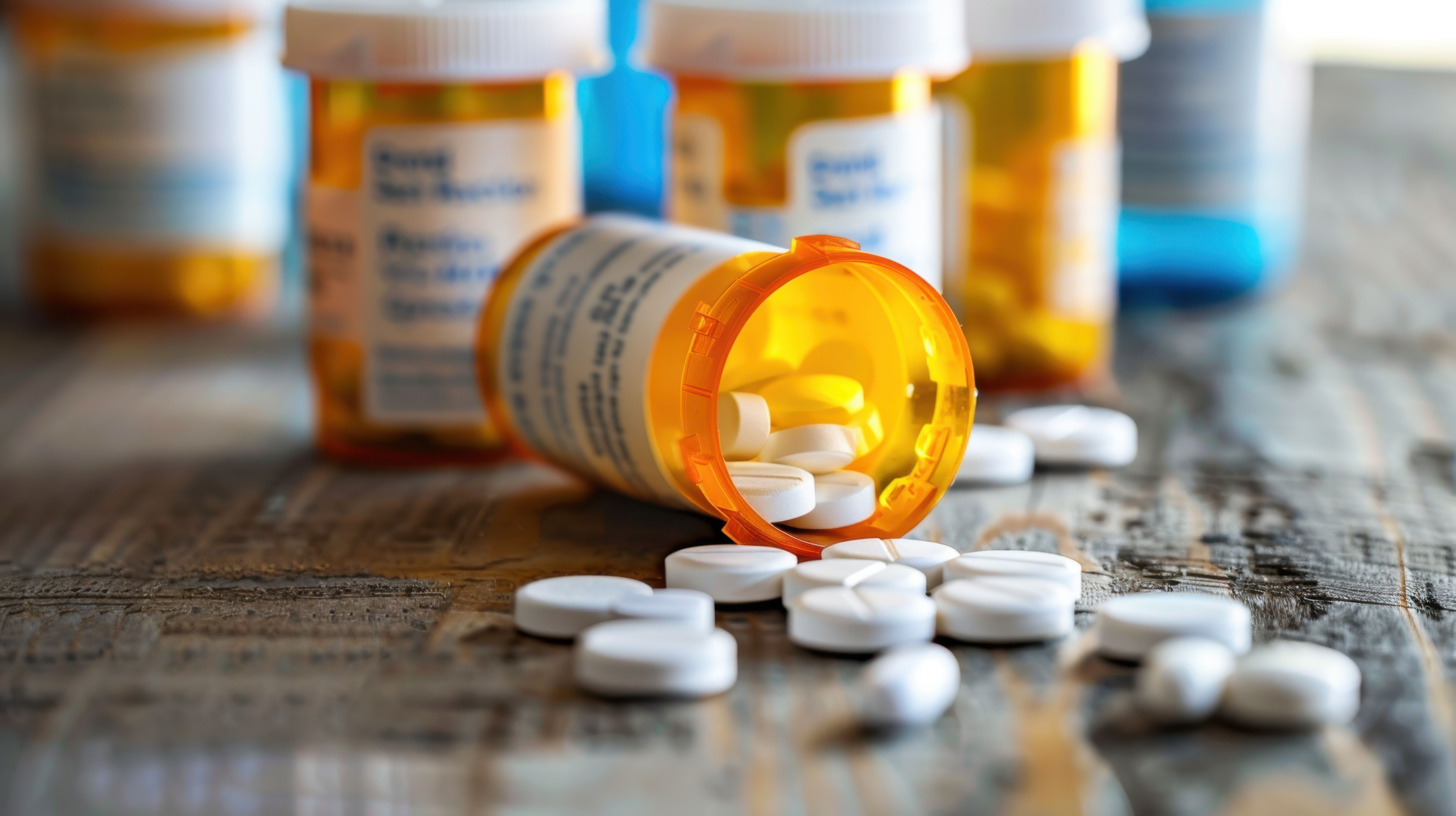 AI photo of spilled pills and pill bottles | Image Credit: © Best - stock.adobe.com