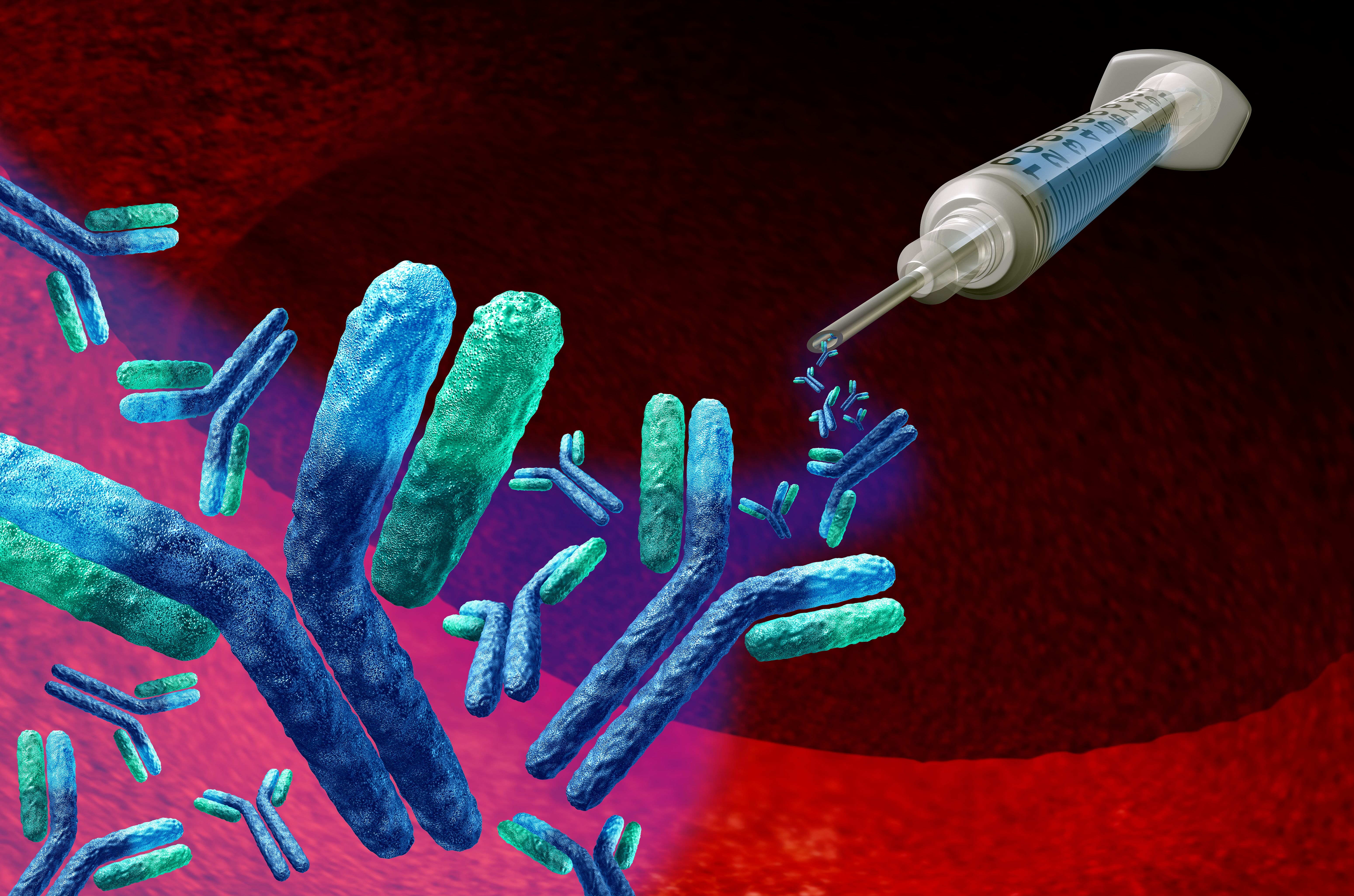 Monoclonal antibodies coming out of a syringe | Image Credit: © freshidea - stock.adobe.com