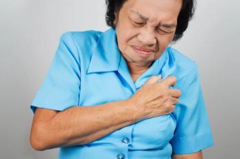 Woman with chest pain