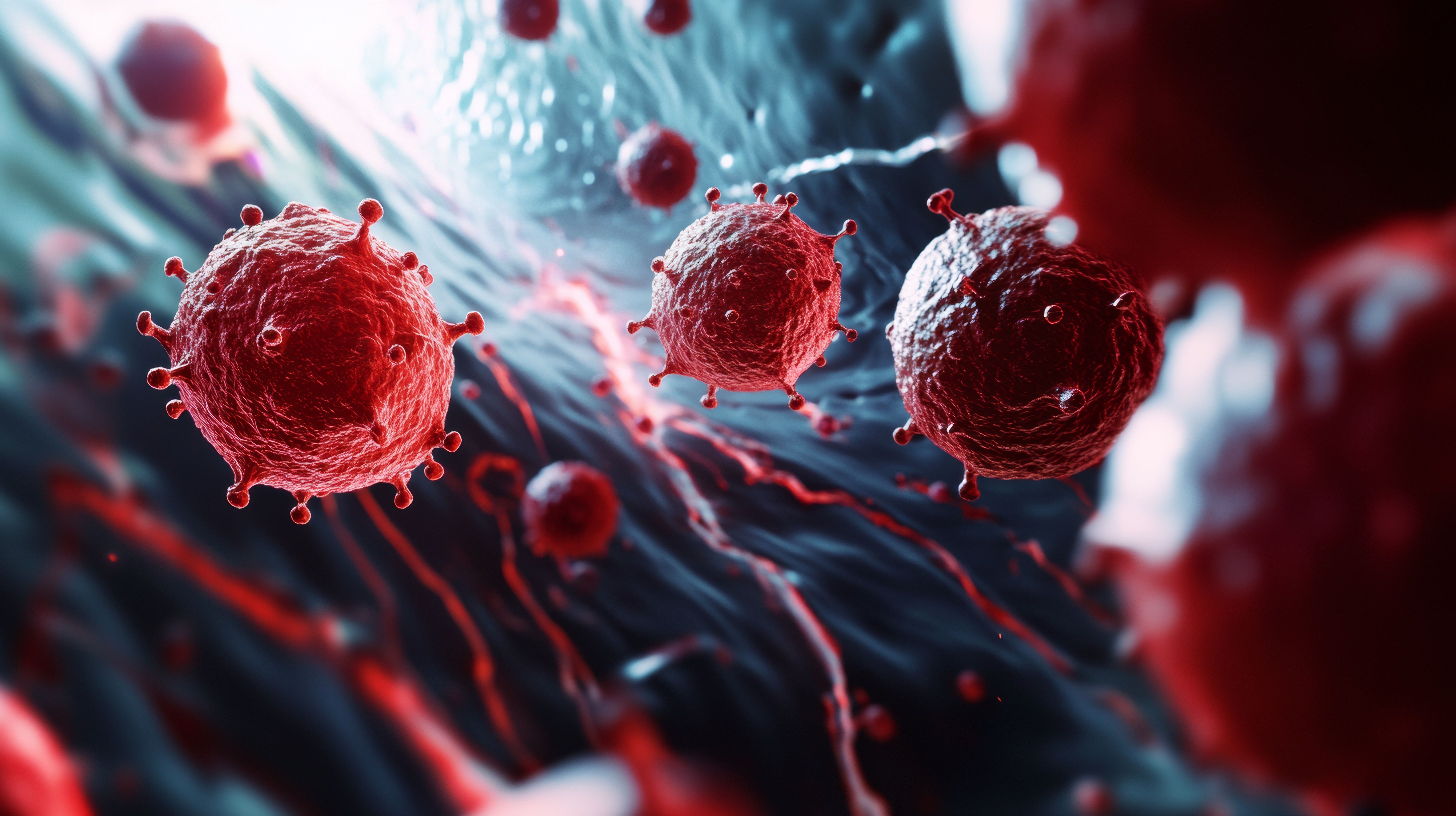 Leukemia cells in bloodstream -- Image credit: Nicat | stock.adobe.com