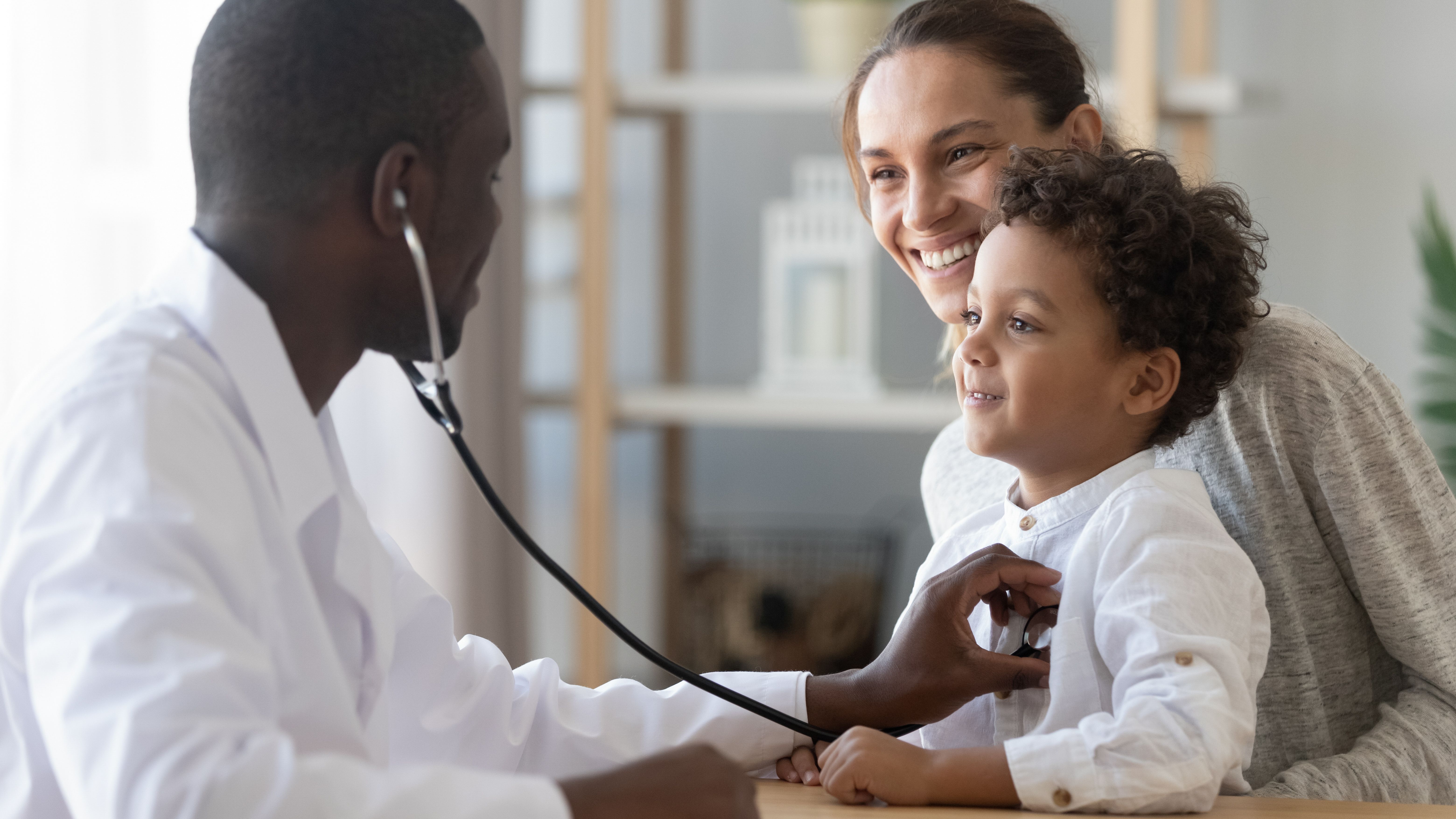 Male pediatrician hold stethoscope exam child boy patient- Image credit: Fizkes | stock.adobe.com