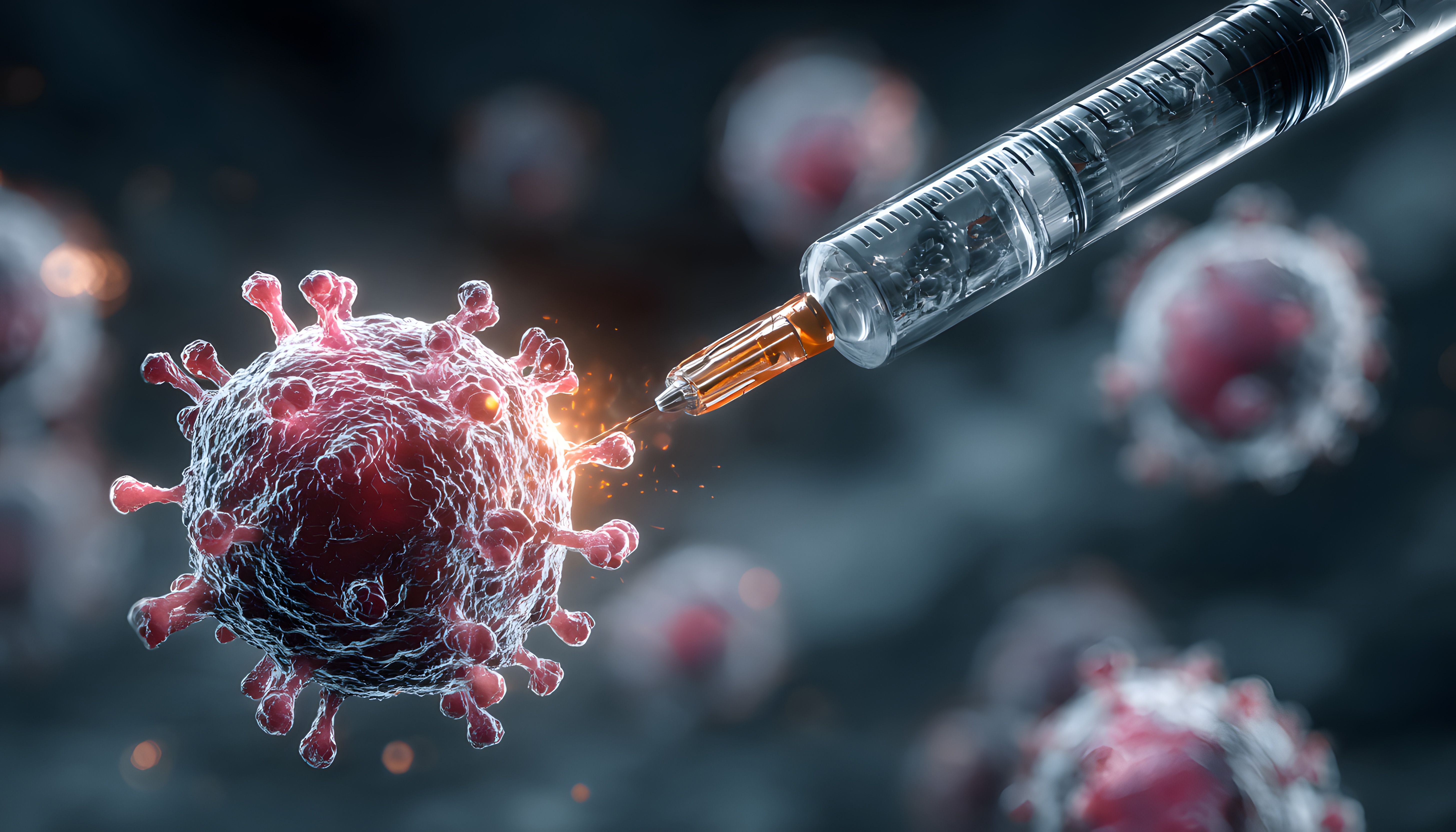 CAR T-cell therapy injected into tumor cell 3D visualization | Image Credit: © john - stock.adobe.com