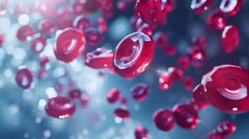 red blood cells erythrocytes close-up. Scientific medical background