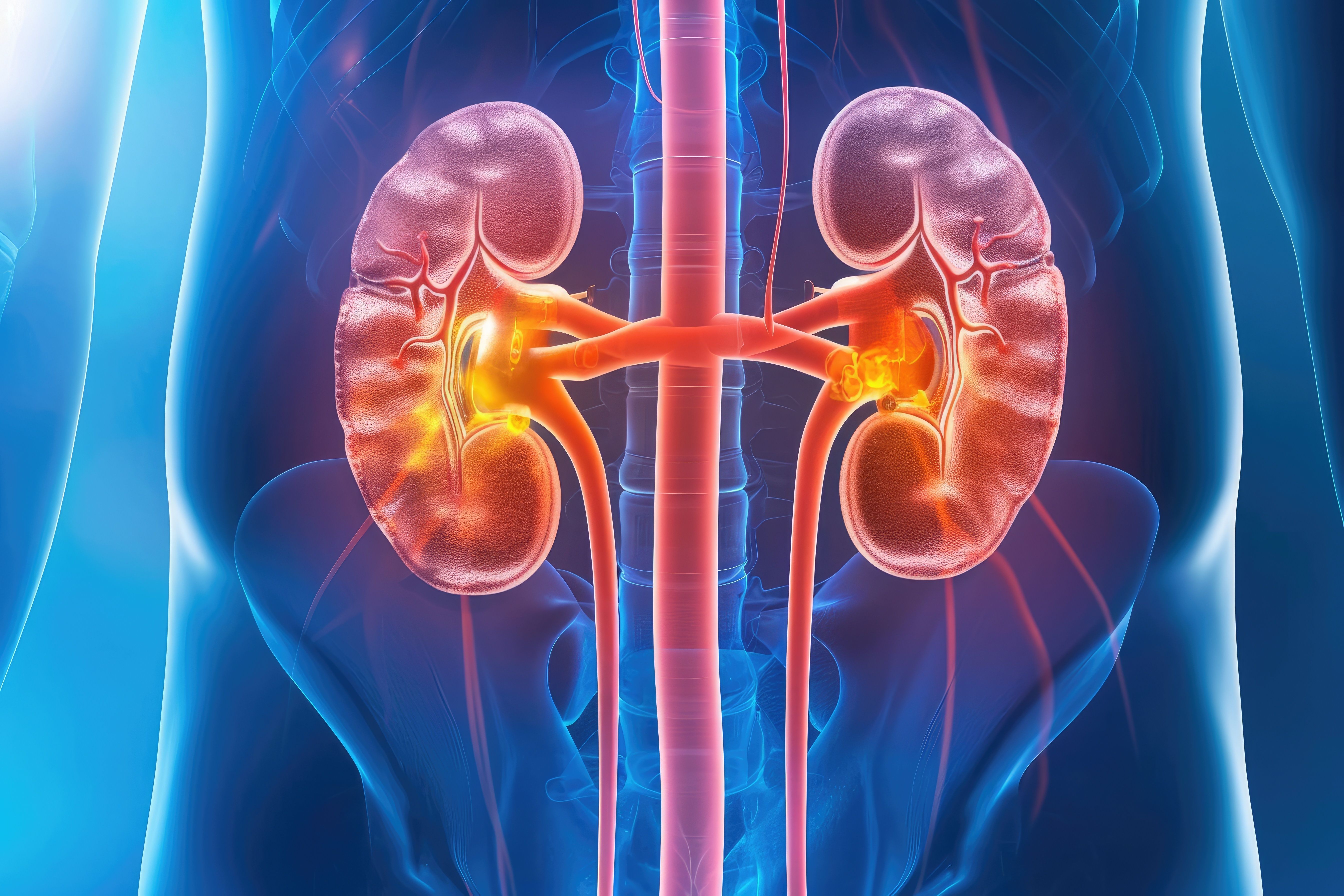AI-generated depiction of kidneys -- Image credit: SaroStock | stock.adobe.com