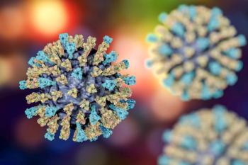 Measles virus. 3D illustration showing structure of measles virus with surface glycoprotein spikes heamagglutinin-neuraminidase and fusion protein | Image Credit: Dr_Microbe | stock.adobe.com