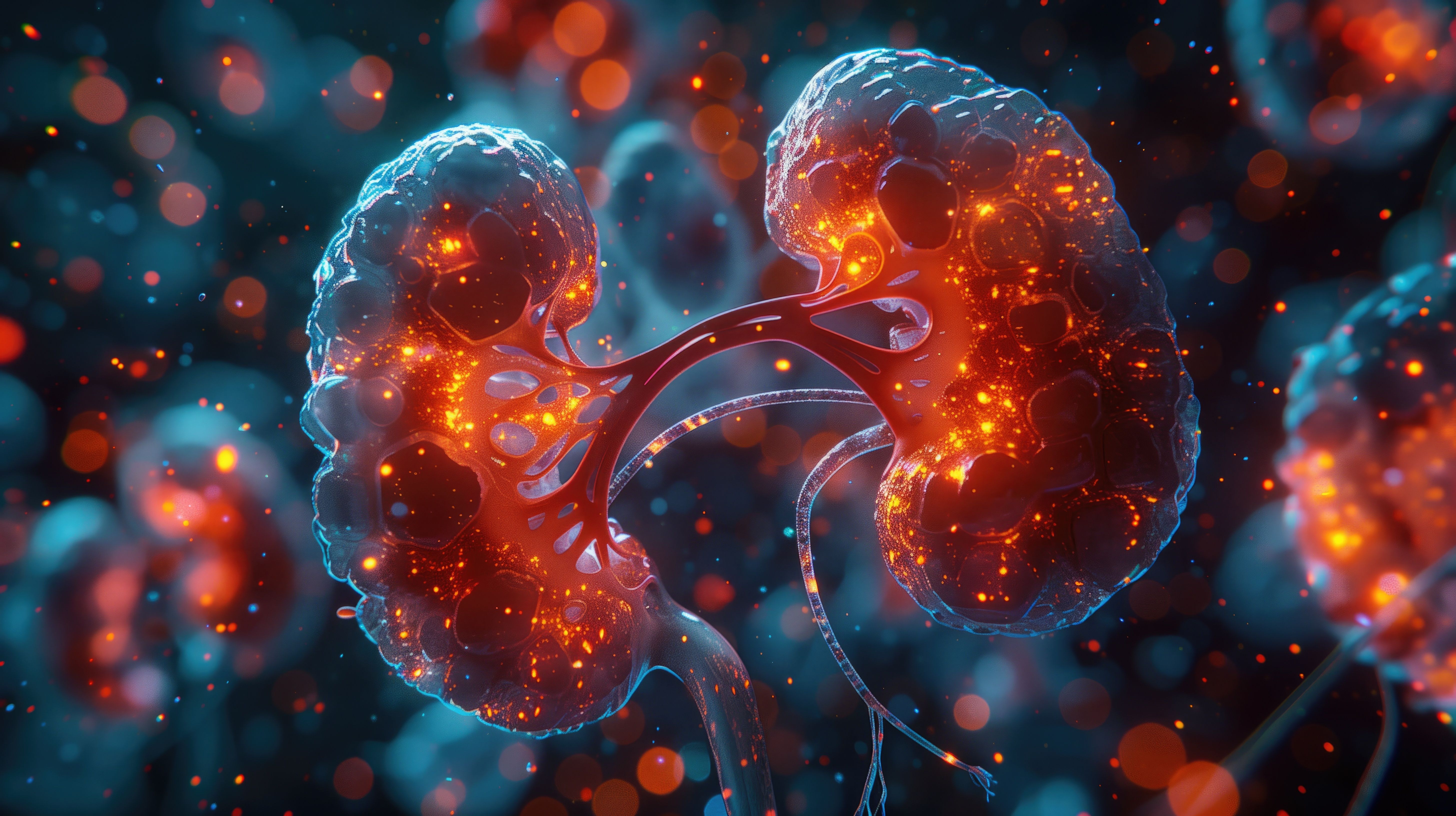 AI-generated depiction of kidneys -- Image credit: arti om | stock.adobe.com