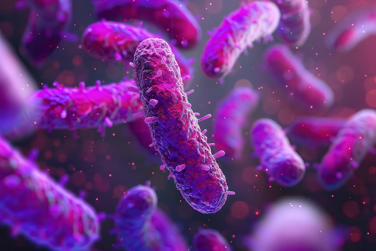 Antimicrobial - Fighting Disease: Bacterial Resistance to Antibiotics in Microscopic Health Illustration
