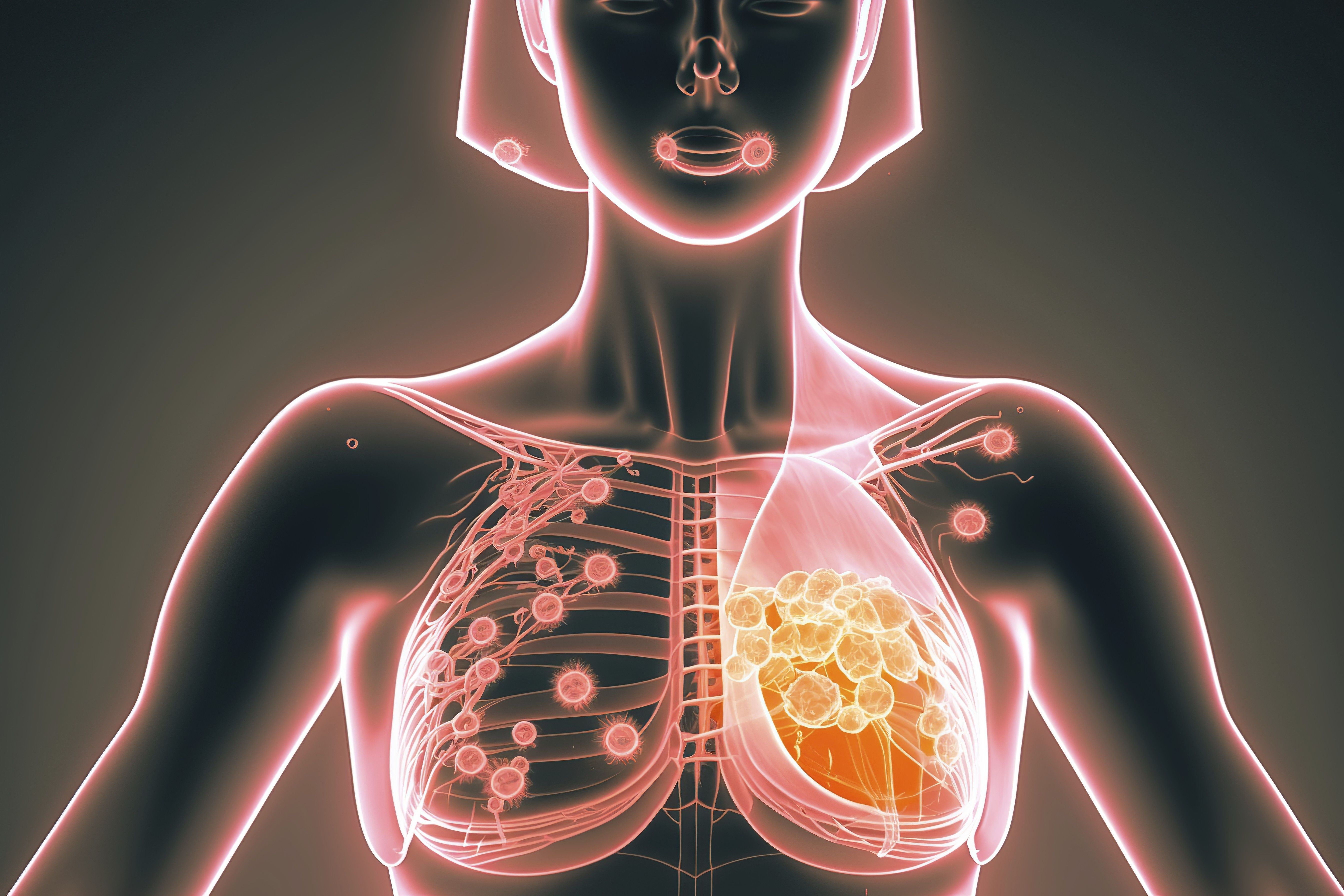 Schematic representation of metastatic breast cancer, breast cancer, AI generated | Image Credit: Paul Hart/imageBROKER | stock.adobe.com