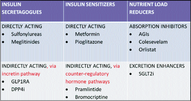 Simple Chart Explains Medications for Diabetes Treatment