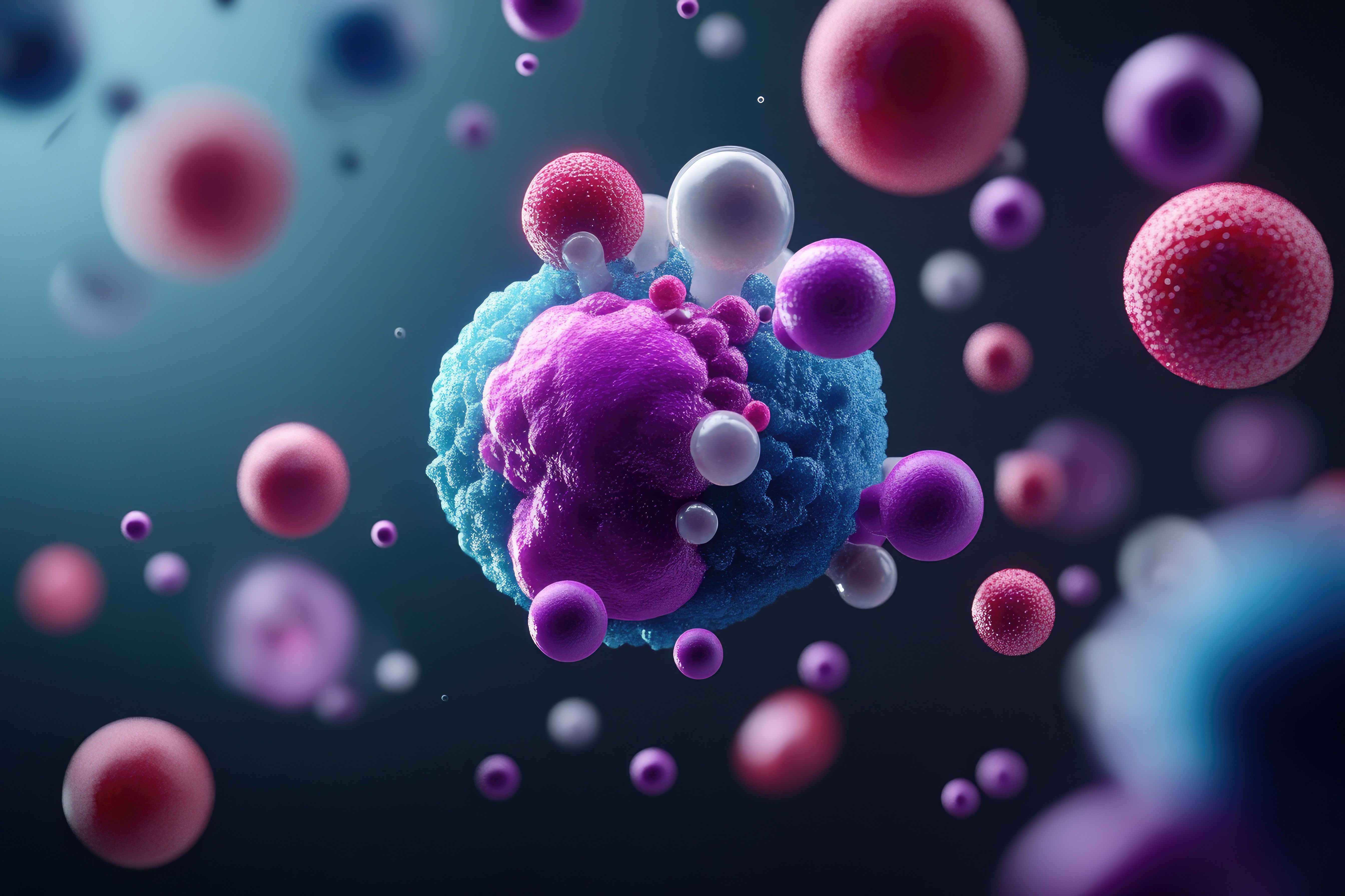 Visualization of the interaction of cancer cells and T-cells | Image Credit: © Rutchaneewan - stock.adobe.com