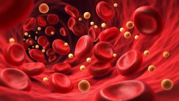 Red Blood Cells in an Artery, Blood Cell with Cholesterol, 3d illustration