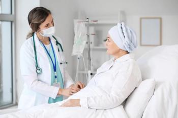 Woman with cancer undergoing chemotherapy