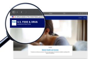 FDA homepage on laptop -- Image credit: Oleksandr | stock.adobe.com