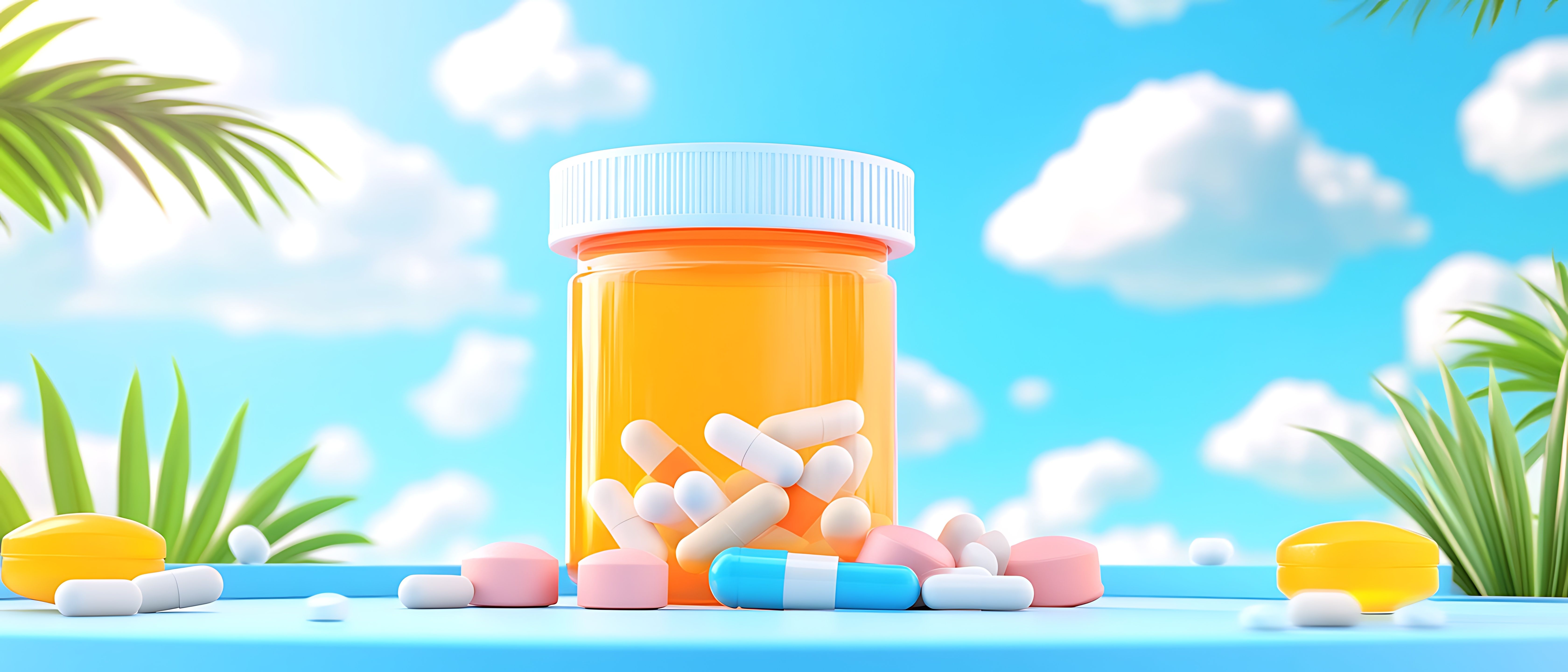 pills bottle summer sky | Image Credit: Dolan | stock.adobe.com