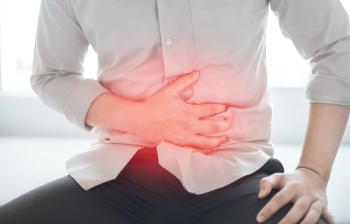 Man experiencing abdominal pain
