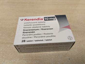 Prague, Czech Republic -December 29 2024: KERENDIA tablets with FINERENONE active substance by BAYER, used for chronic kidney disease and type 2 diabetes management.