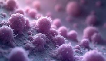 Microscopic view of pink cancer cells, likely multiple myeloma. Image credit: Vadym | stock.adobe.com