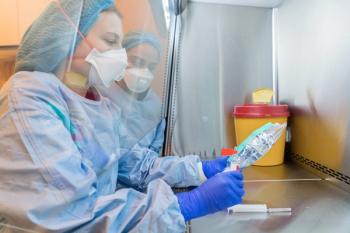 Pharmacist preparing high-risk chemotherapy