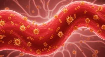 Bacteria and viruses in bloodstream, infection and immune system response medical concept