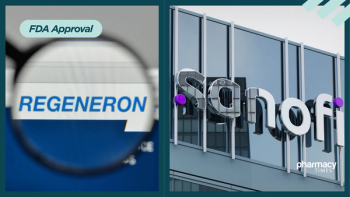 The logos of Sanofi and Regeneron.
