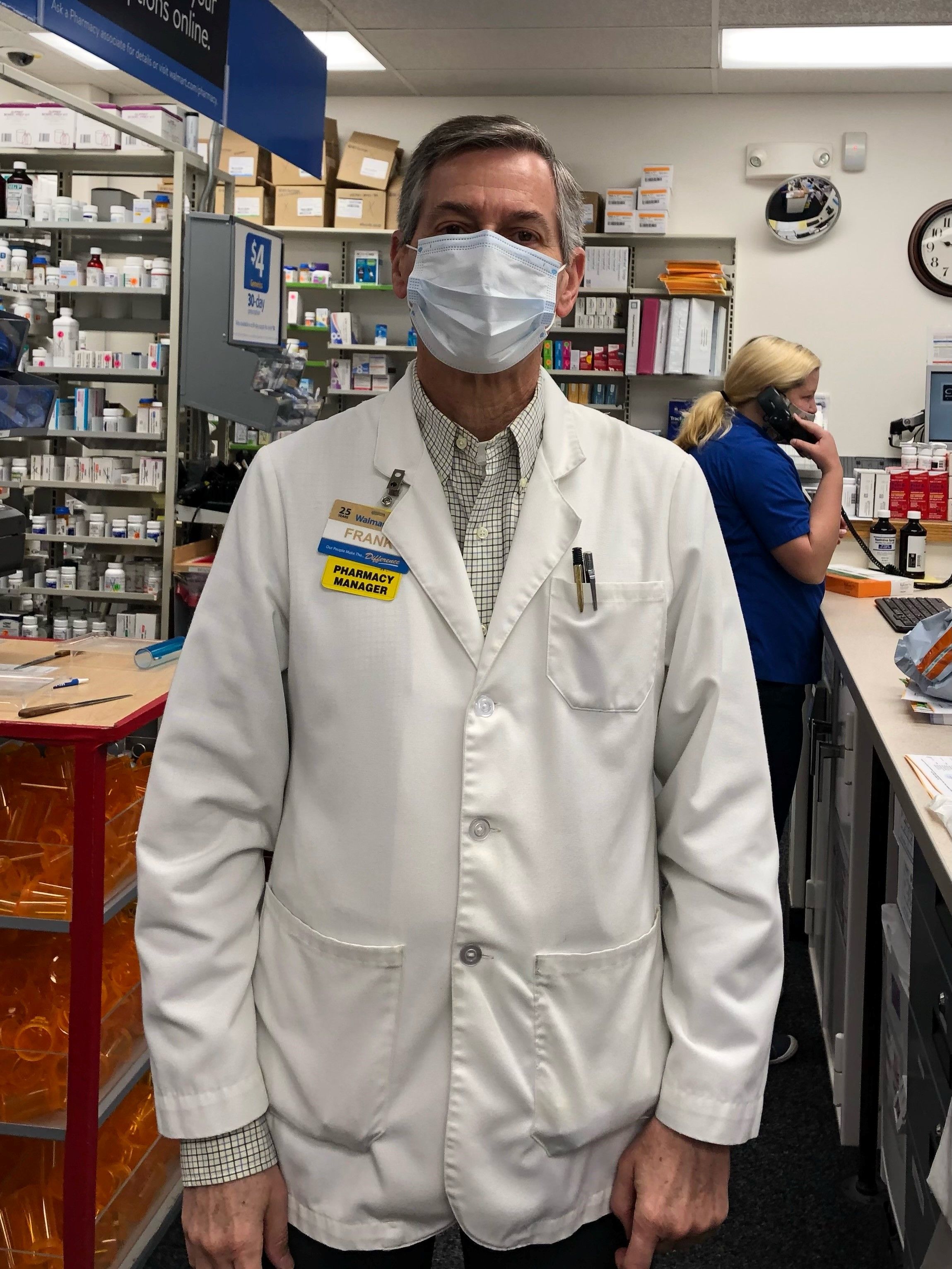 Frank Kessler at his Walmart pharmacy in Memphis, TN.