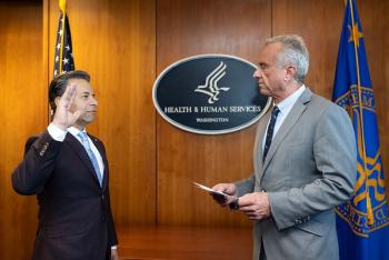 Marty Makary is sworn in as FDA commissioner by HHS secretary Robert F. Kennedy Jr.
