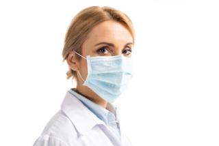 Pharmacist wearing mask