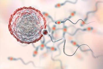 Fertilization of human egg cell by spermatozoan, 3D illustration - Image credit: Dr_Microbe | stock.adobe.com