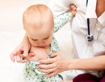 Infant receiving a vaccination