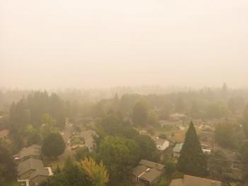 Haze caused by wildfire smoke -- Image credit: Anton | stock.adobe.com