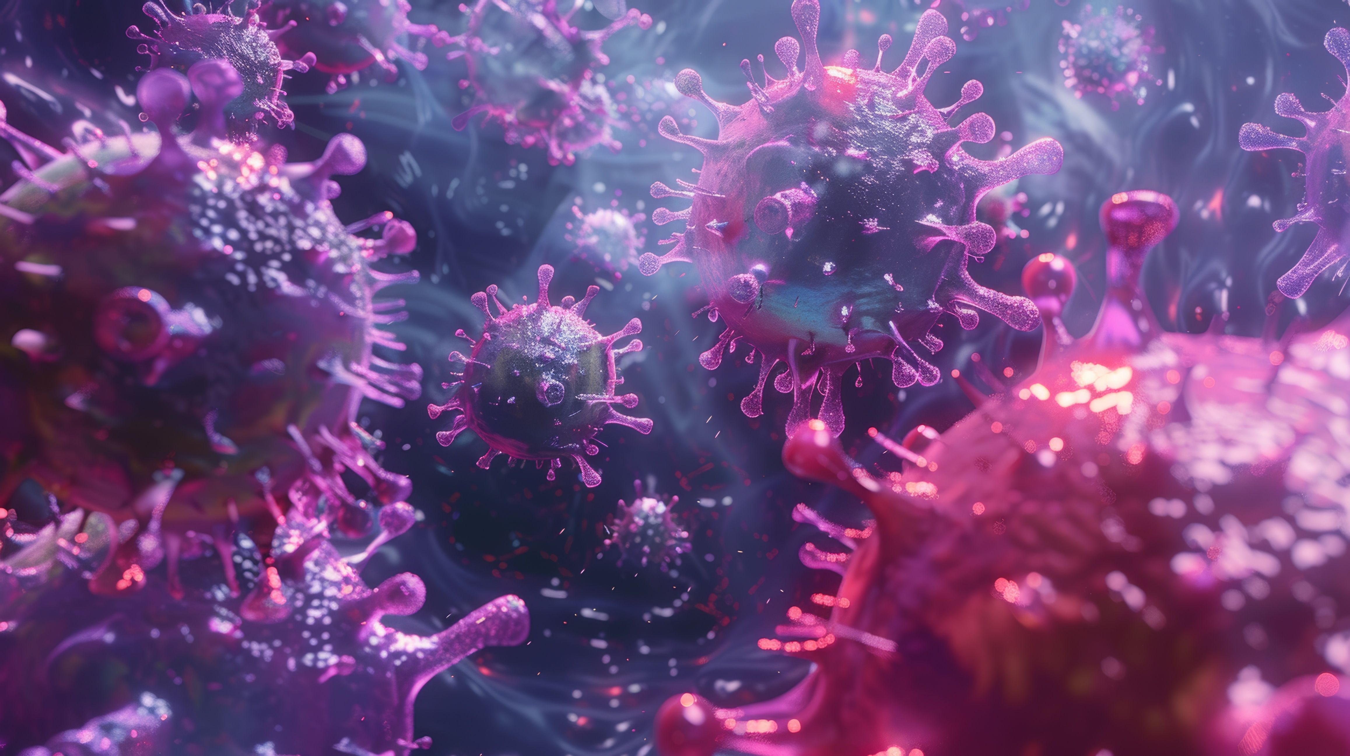 Adeno-associated viruses (AAV) are small, non-pathogenic viruses, 3D render, 16:9 - Image credit: Christian Bunge | stock.adobe.com