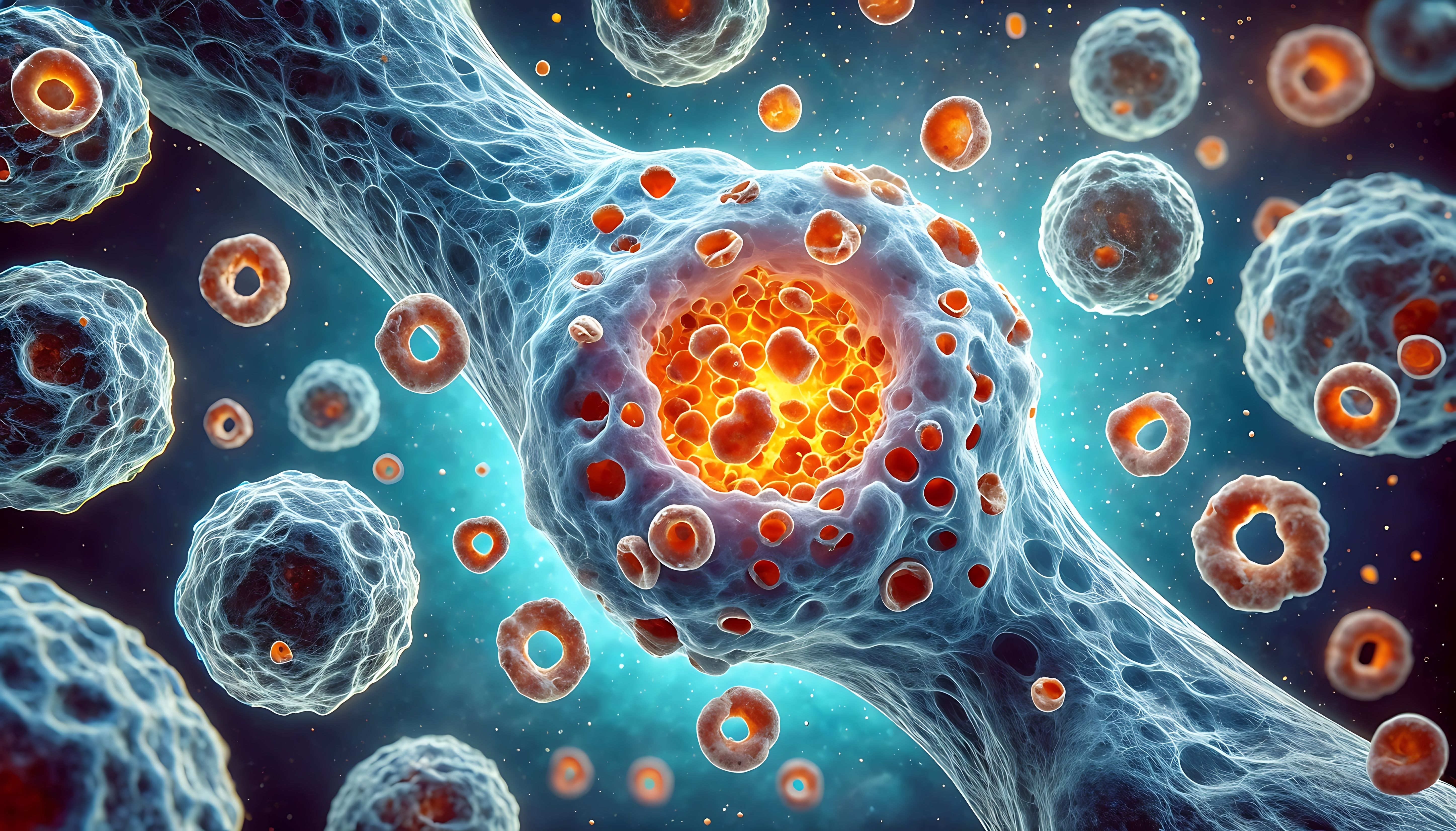 Microscopic view of multiple myeloma cells attacking bone marrow | Image Credit: © Diane - stock.adobe.com