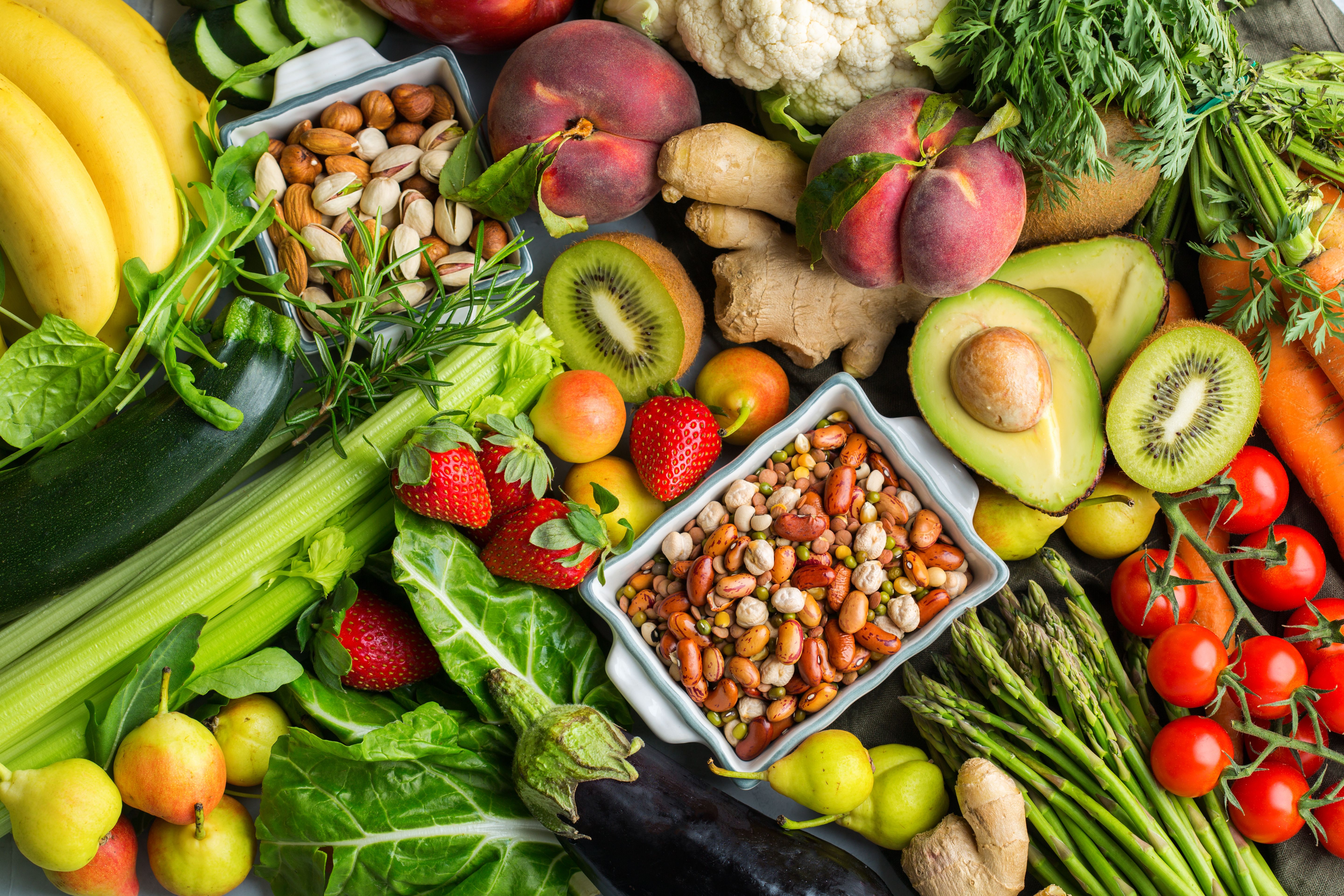 Healthy food for balanced alkaline diet concept- Image credit: aamulya | stock.adobe.com