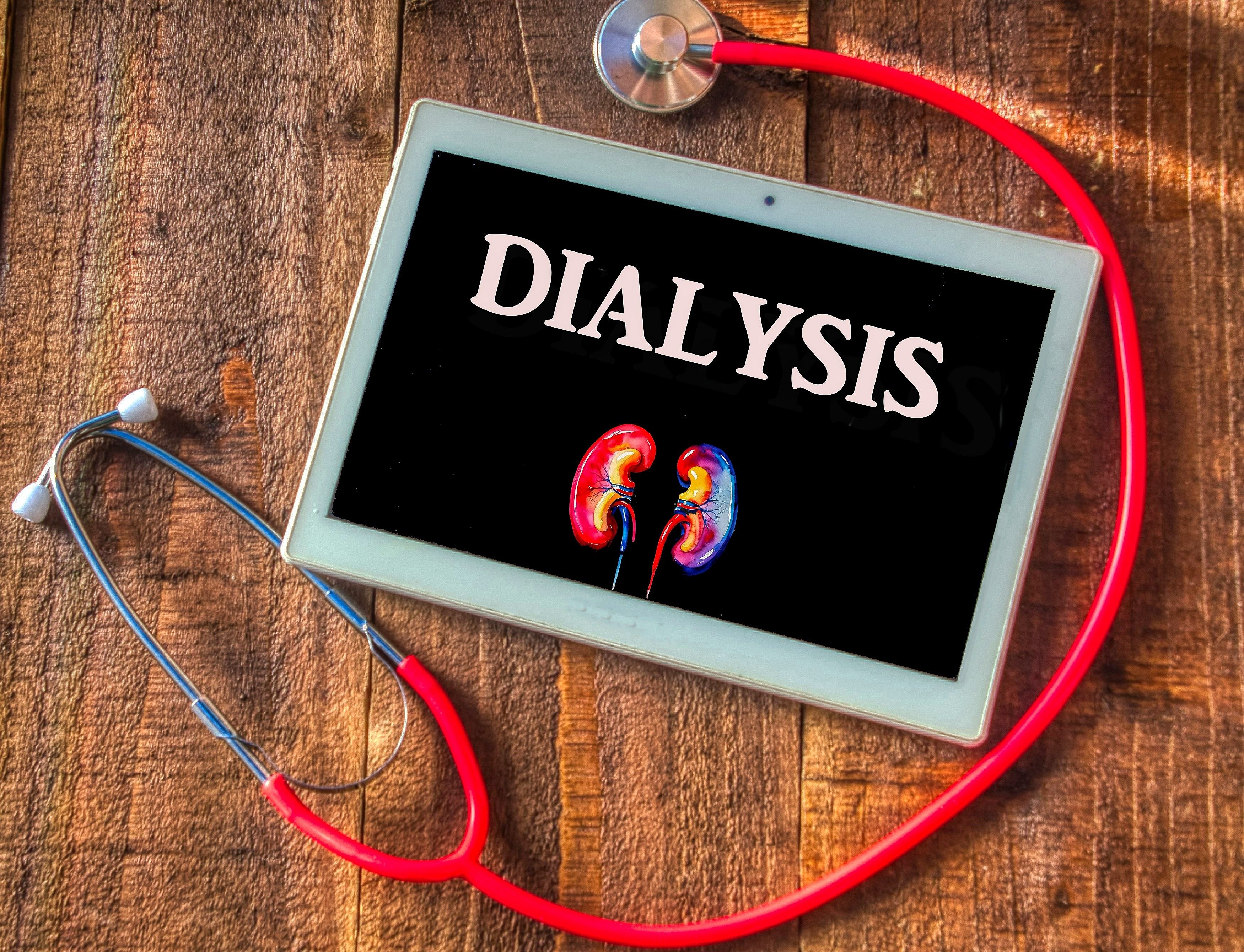Kidney dialysis displayed on tablet -- Image credit: frank | stock.adobe.com