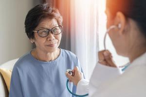 Older patient with medical health checkup with cardiologist or geriatric doctor. Woman with coronary artery heart disease or cardiac illness check-up in clinic - Image credit: Chinnapong | stock.adobe.com