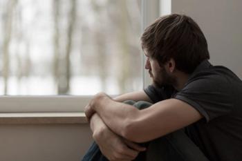 Young man suffering for depression