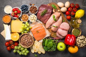 Balanced diet food background. - Image credit: nadianb | stock.adobe.com