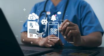 Doctor using AI system to manage e-prescriptions mobile alerts QR code robotic assistant online pharmacy digital healthcare service secure medical automation platform - Image credit: Toowongsa | stock.adobe.com