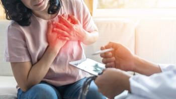 Chest pain illness causing heart attck and stroke risk in woman patient with doctor examing and diagnosing patient health in hospital clinic | Image Credit: Chinnapong | stock.adobe.com