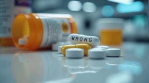 Wrong Medication in Prescription Bottle, Medical Error Warning Concept in Clinical Setting - Image credit: DruZhi Art | stock.adobe.com