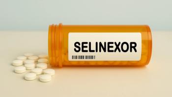 Box of SELINEXOR tablets on a hospital pharmacy table used to treat multiple myeloma a selective nuclear export inhibitor. | Image Credit: Semi | stock.adobe.com