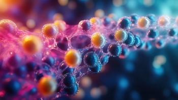 Cell membrane phospholipid structure with iridescent lipid layer effect for medical research backdrop