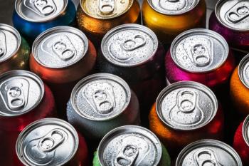 Top view of various soda cans | OlegDoroshin | stock.adobe.com