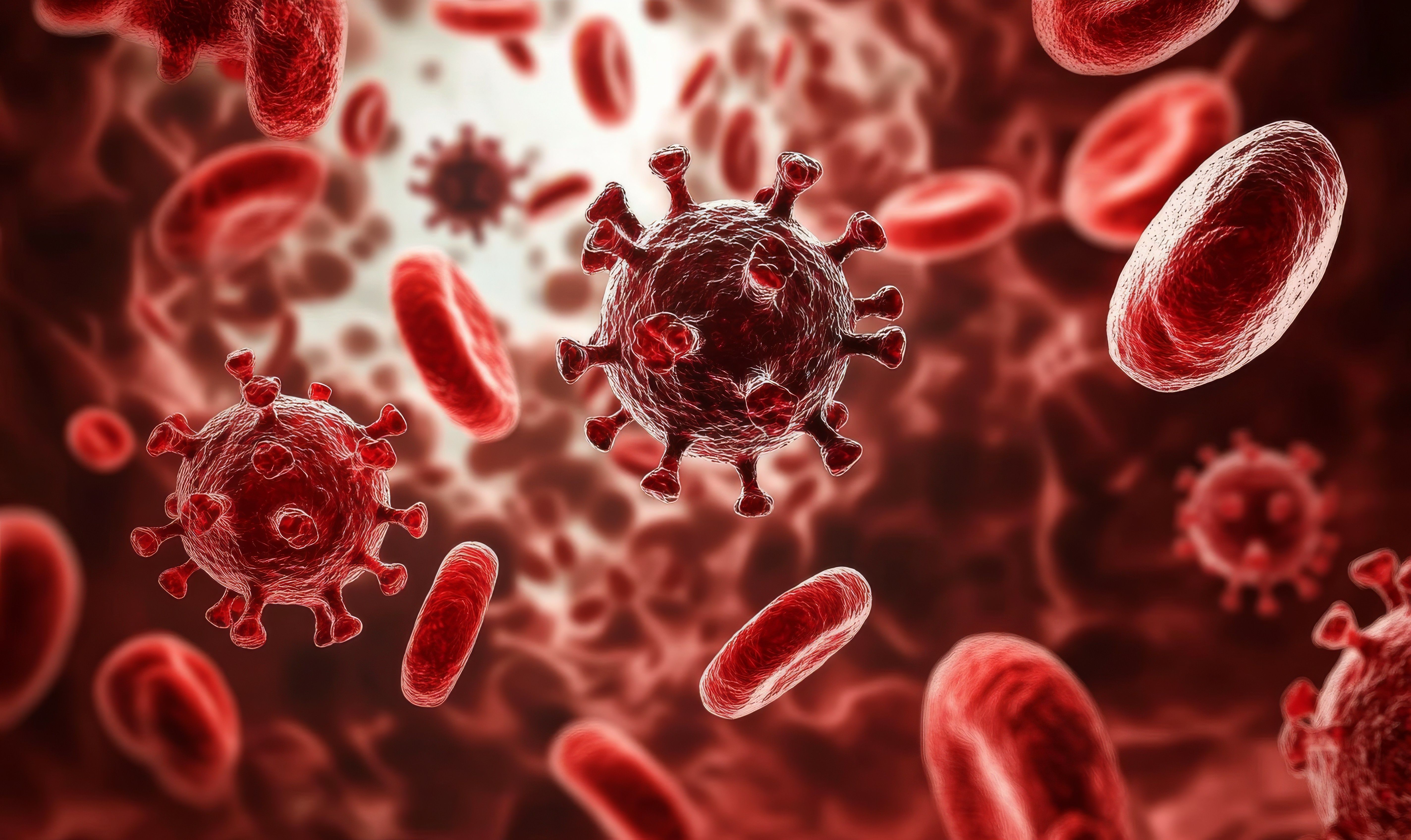 Visualization of CAR T-cell among red blood cells | Image Credit: © Olha - stock.adobe.com