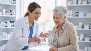 Professional female pharmacist in white coat explaining prescription medication to a senior woman patient at pharmacy counter | Image Credit: © ideas - stock.adobe.com