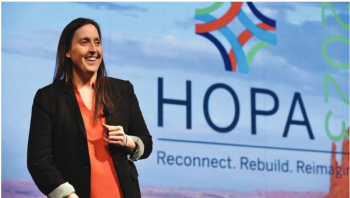 Kelsey Tainsh speaking at HOPA 2023- ©Kelsey Tainsh