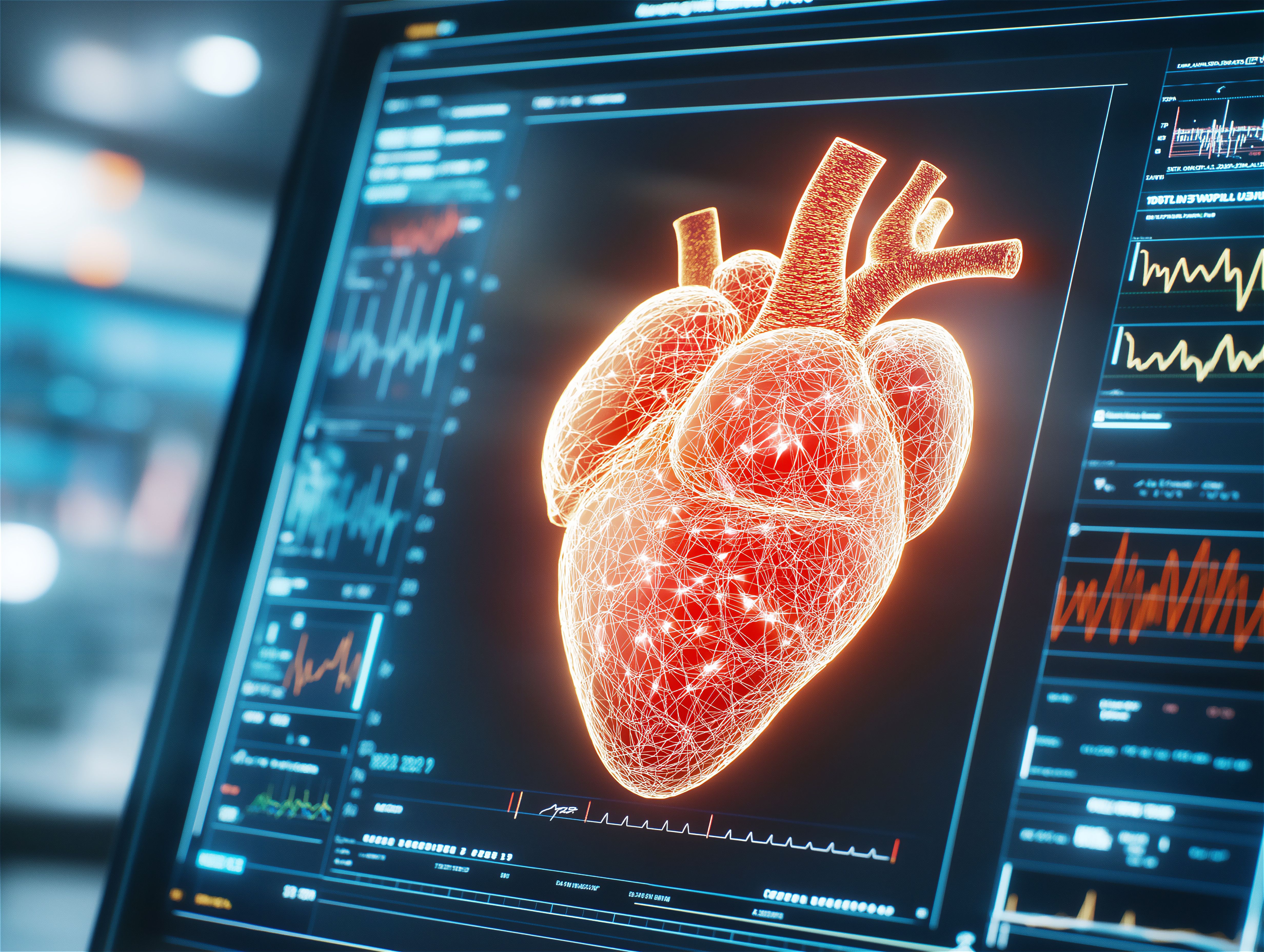 AI-generated depiction of a heart -- Image credit: Vasili | stock.adobe.com