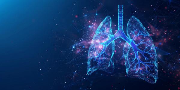 Abstract digital representation of lungs in flames, symbolizing respiratory health and medical technology | Image Credit: © ds17 - stock.adobe.com