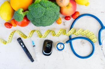 raw vegetables with blood glucose meter, syringe, lancet and stethoscope on desk, diabetes healthy diet concept - Image credit: neirfy | stock.adobe.com